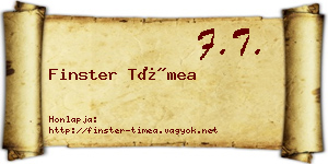 Finster Tímea névjegykártya